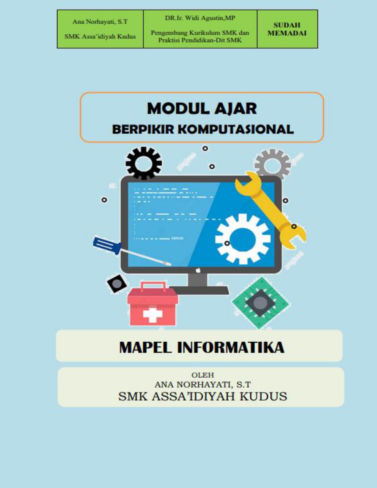 Modul Ajar Informatika Kelas X Smk Berpikir Komputasional Kurikulum