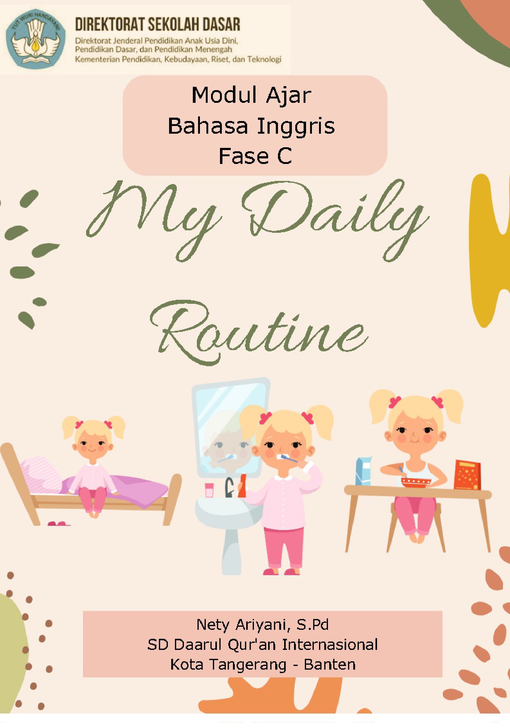 My Daily Routine - Download Modul Ajar Bahasa Inggris